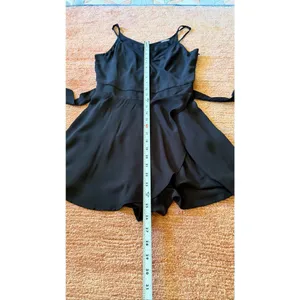 Express Black Wrap Romper Skort Adjustable Straps Size 6 thumbnail 5