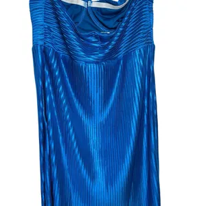 Hello‎ Molly Plisse Lovers Blue Mini Dress Pleats Strapless Homecoming Size 8 thumbnail 2