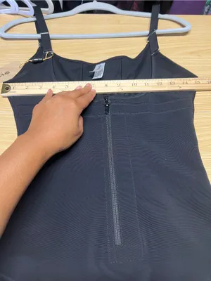 SHAPERX Fitness Black Zip Front Tummy Control Butt Lifter Faja Bodysuit M thumbnail 15