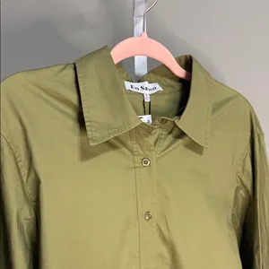 En Saison Hardin Olive Green Shirt Dress Small NWT Cotton Button Front Chic‎ thumbnail 7