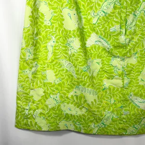 Lilly Pulitzer Size 4 Skirt VTG‎ White Label Green Animal Print Retro Cotton 464 thumbnail 12