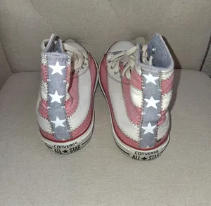UNISEX CONVERSE ALL STARS RED, WHITE & BLUE SNEAKERS SIZE 6 1/2 Men, 8 1/2 Wm thumbnail 5