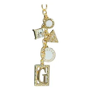 GUESS Los Angeles Gold Tone Logo Charm Keychain – New on Card thumbnail 3