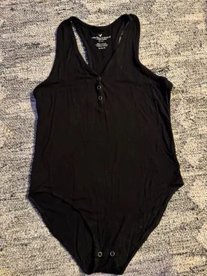 American Eagle Black Button Bodysuit thumbnail 1