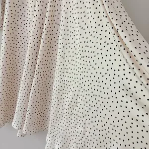 Zara Dress Cream Black Polka Dot Midi Long Sleeve Empire Waist Oversized Size S thumbnail 8