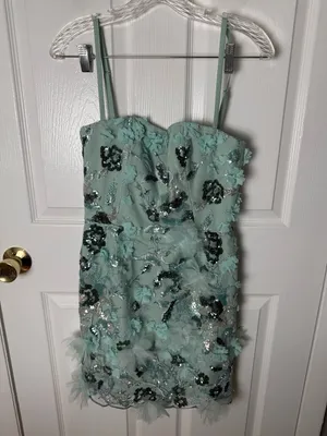 Helsi Hilma Sequin Floral Appliqué Cocktail Minidress S thumbnail 2