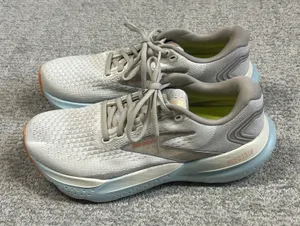 Brooks Glycerin 21 Womens 8.5 Beige Blue Walking Running Shoes Sneakers thumbnail 1