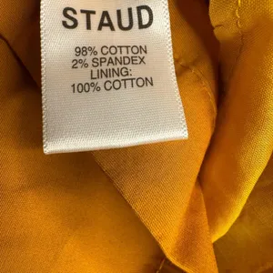 NWT Staud Mini Off The Shoulder Elio Dress In Honey thumbnail 9