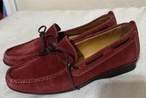 Cole Haan Red suede shoes Flats Loafers womens sz 5.5 M Comfort Slip On thumbnail 1