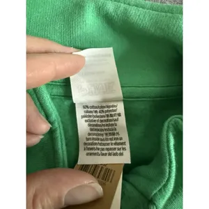 Pink Victorias Secret NWT Logo Green Quarter Zip Sweatshirt Sz L thumbnail 6