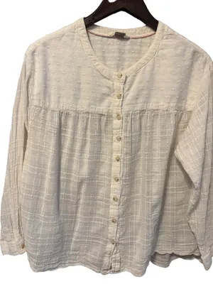 Anthropologie Pilcro & the Letterpress Button-Down Textured Blouse Size S thumbnail 2