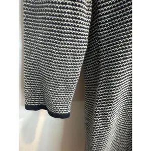 Lauren Ralph Lauren Knit Dress Black White Geometric Pattern 3/4 Sleeves‎ Medium thumbnail 5