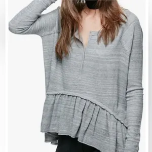 Free People We The Free Thermal Peplum Henley thumbnail 9