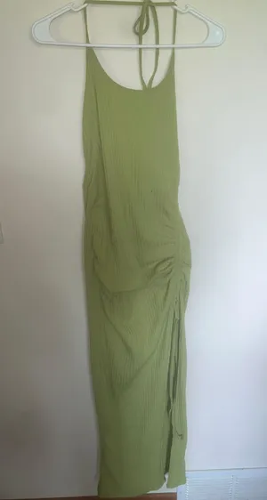 Long Bodycon Dress With Side Ruched thumbnail 1