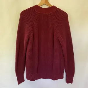GAP button down knit cardigan maroon red women's size S cotton sweater casual‎ thumbnail 7