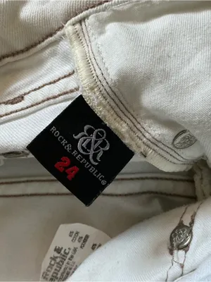 Y2K Rock & Republic low rise Cosbie brew white straight jeans size 24 thumbnail 10
