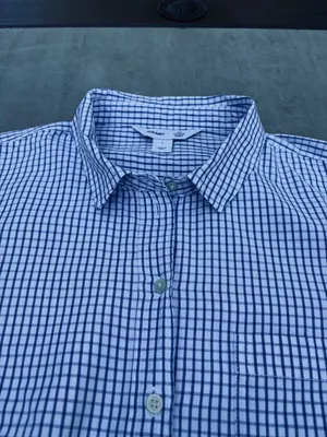 Ladies Large Old Navy Blue Check Blouse - never worn thumbnail 7