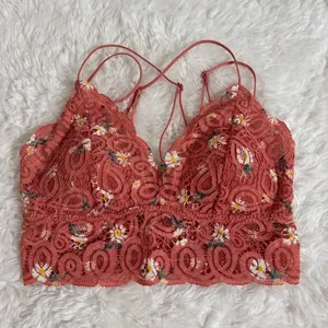 Victoria’s Secret Pink Floral Lace Bralette Size Medium thumbnail 1