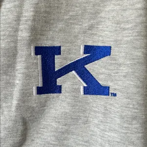 Kentucky Wildcats Game Day Couture Gray/Blue Fleece Button Down Shirt Sz Med‎ thumbnail 3