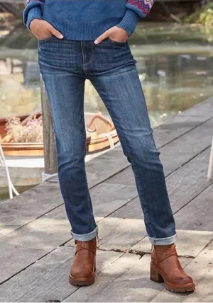 Sundance Driftwood Audrey Straight Leg Jeans Dark Denim Size 30 thumbnail 1