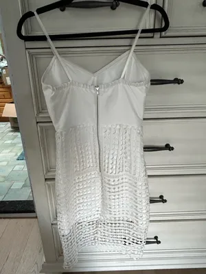 Mustard seed white keyhole mini dress thumbnail 5