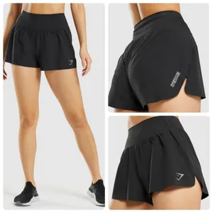 Gymshark Speed Shorts Women Medium Black Athletic Running Workout B1A4U thumbnail 2