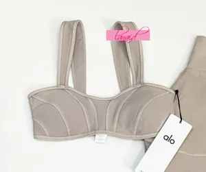 BUNDLE Alo Washed Alosoft Sunray Bra & High-Waist Legging Grey Sky Wash SET XS thumbnail 11