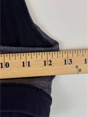 Lululemon Invigorate Bra Heathered Black Black Mesh Racerback Size 4 thumbnail 9