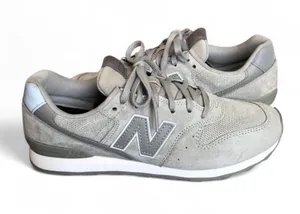 New Balance 696 Classic Women's Running Shoes WL696WPG Gray Suede Size 9 thumbnail 1