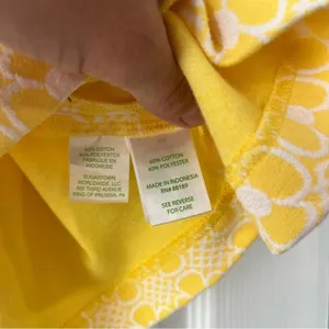 Lilly Pulitzer Leila Sunglow Yellow Daisy Chain Knit Jacquard Skirt Size 4 thumbnail 3