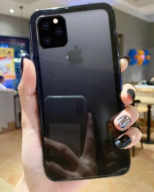 iPhone 11 Pro Max Cute New Gradient Color Bumper Shockproof Case Black thumbnail 1
