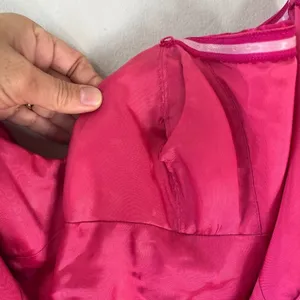 Nicole Miller Sz 8 Hot Pink Strapless Satin Cocktail Midi Lined Dress Back Zip thumbnail 10