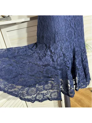 NWT Julian Taylor blue floral lace dress fit flare cocktail mod whimsigoth glam thumbnail 7