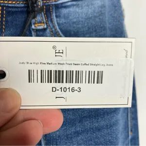 Judy Blue High Rise front seam cuffed straight leg jeans‎ size 26 thumbnail 5