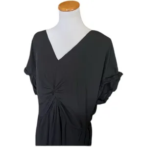 Womens Ava & Viv Classic Black Twist Front V Neck Woven Dress - Sz 2X thumbnail 3