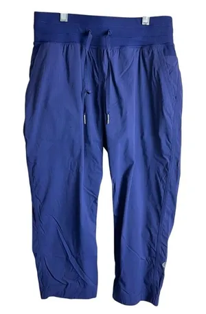 Lululemon Dance Studio Crop Jogger Pants Blue Size 4 Drawstring Waist thumbnail 1