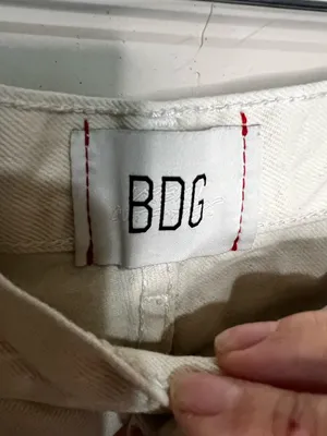 BDG High Rise‎ Baggy Cream Denim Jeans thumbnail 6