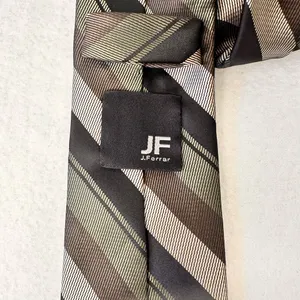 J Ferrar Vintage Tie Men's Green Black Office Elegant Necktie Classic thumbnail 9
