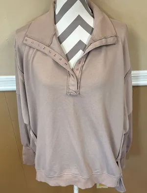 Women's Relaxed Fit Sweatshirt - Taupe thumbnail 1