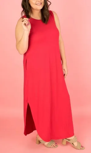 Zenana Hot Pink Tank Dress thumbnail 1