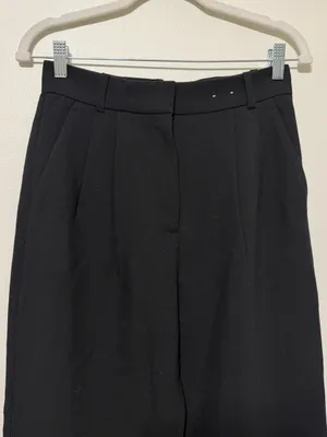 NEW Abercrombie & Fitch Sloane Tailored Fit Wide Leg Pants Black Size 26 NWOT thumbnail 5