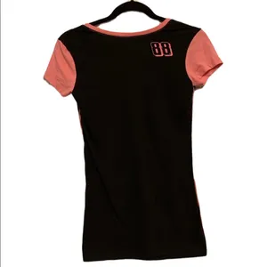 Chase‎ Authentics Dale Jr Pink & Black V Neck Tee Shirt thumbnail 4