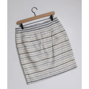 Anthropologie TABITHA Sailing Lace Pencil Skirt Striped Crochet Lace Scallops 6 thumbnail 9