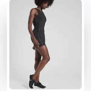ATHLETA Lightning Unitard in Supersonic Black Size Small thumbnail 2