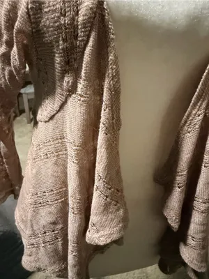 Eyeshadow Dusty Rose Ruffle Knit Cardigan thumbnail 4