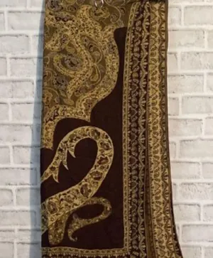 Pashmina paisley dark colors scarf (A) thumbnail 1