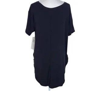 Mono B Black Short Sleeve T-Shirt Tunic NWT Size Small Black High Low Tee thumbnail 2