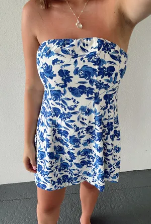 Boutique Strapless Floral Dress thumbnail 2