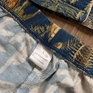 Mara Intimite Navy Tropics Tree Pajamas‎ Set Summer Resort Made in Peru thumbnail 5