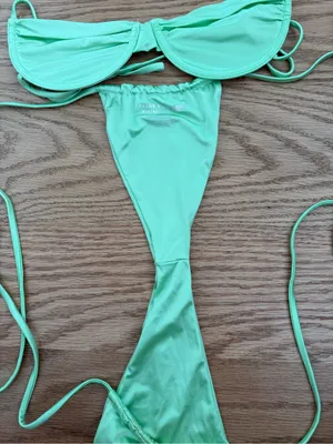 Frankie’s bikinis Green String Bikini Swim Set thumbnail 2